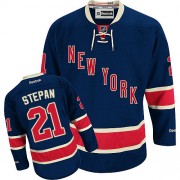 Men's Reebok New York Rangers 21 Derek Stepan Navy Blue Third Jersey - Authentic