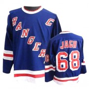 Men's CCM New York Rangers 68 Jaromir Jagr Royal Blue Throwback Jersey - Authentic