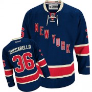 Men's Reebok New York Rangers 36 Mats Zuccarello Navy Blue Third Jersey - Authentic