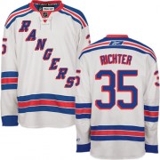 Men's Reebok New York Rangers 35 Mike Richter White Away Jersey - Authentic