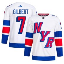 Men's Adidas New York Rangers Rod Gilbert White 2024 Stadium Series Primegreen Jersey - Authentic