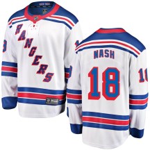 Men's Fanatics Branded New York Rangers Riley Nash White Away Jersey - Breakaway