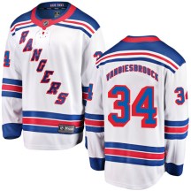 Men's Fanatics Branded New York Rangers John Vanbiesbrouck White Away Jersey - Breakaway