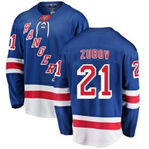 Men's Fanatics Branded New York Rangers Sergei Zubov Blue Home Jersey - Breakaway