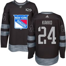 Men's New York Rangers Kaapo Kakko Black 1917-2017 100th Anniversary Jersey - Authentic