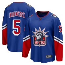 Men's Fanatics Branded New York Rangers Chad Ruhwedel Royal Special Edition 2.0 Jersey - Breakaway