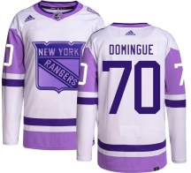 Men's Adidas New York Rangers Louis Domingue Hockey Fights Cancer Jersey - Authentic