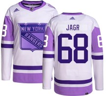 Men's Adidas New York Rangers Jaromir Jagr Hockey Fights Cancer Jersey - Authentic