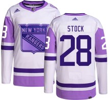 Men's Adidas New York Rangers P.j. Stock Hockey Fights Cancer Jersey - Authentic