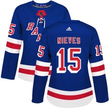 Women's Adidas New York Rangers Boo Nieves Royal Blue Home Jersey - Authentic