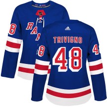 Women's Adidas New York Rangers Bobby Trivigno Royal Blue Home Jersey - Authentic