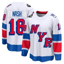 Men's Fanatics Branded New York Rangers Riley Nash White 2024 Stadium Series Jersey - Breakaway