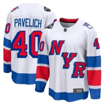 Men's Fanatics Branded New York Rangers Mark Pavelich White 2024 Stadium Series Jersey - Breakaway
