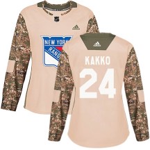 Women's Adidas New York Rangers Kaapo Kakko Camo Veterans Day Practice Jersey - Authentic