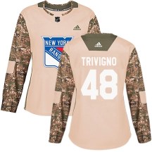 Women's Adidas New York Rangers Bobby Trivigno Camo Veterans Day Practice Jersey - Authentic