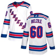 Men's Adidas New York Rangers Alex Belzile White Jersey - Authentic