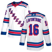 Men's Adidas New York Rangers Pat Lafontaine White Jersey - Authentic