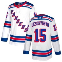 Men's Adidas New York Rangers Jake Leschyshyn White Jersey - Authentic