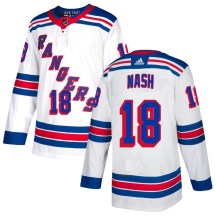 Men's Adidas New York Rangers Riley Nash White Jersey - Authentic