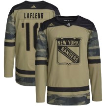 Men's Adidas New York Rangers Guy Lafleur Camo Military Appreciation Practice Jersey - Authentic