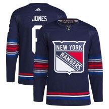Men's Adidas New York Rangers Zac Jones Navy Alternate Primegreen Jersey - Authentic