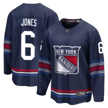 Youth Fanatics Branded New York Rangers Zac Jones Navy Breakaway Alternate Jersey - Premier