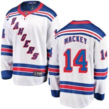 Men's Fanatics Branded New York Rangers Connor Mackey White Away Jersey - Breakaway