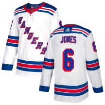 Men's Adidas New York Rangers Zac Jones White Jersey - Authentic